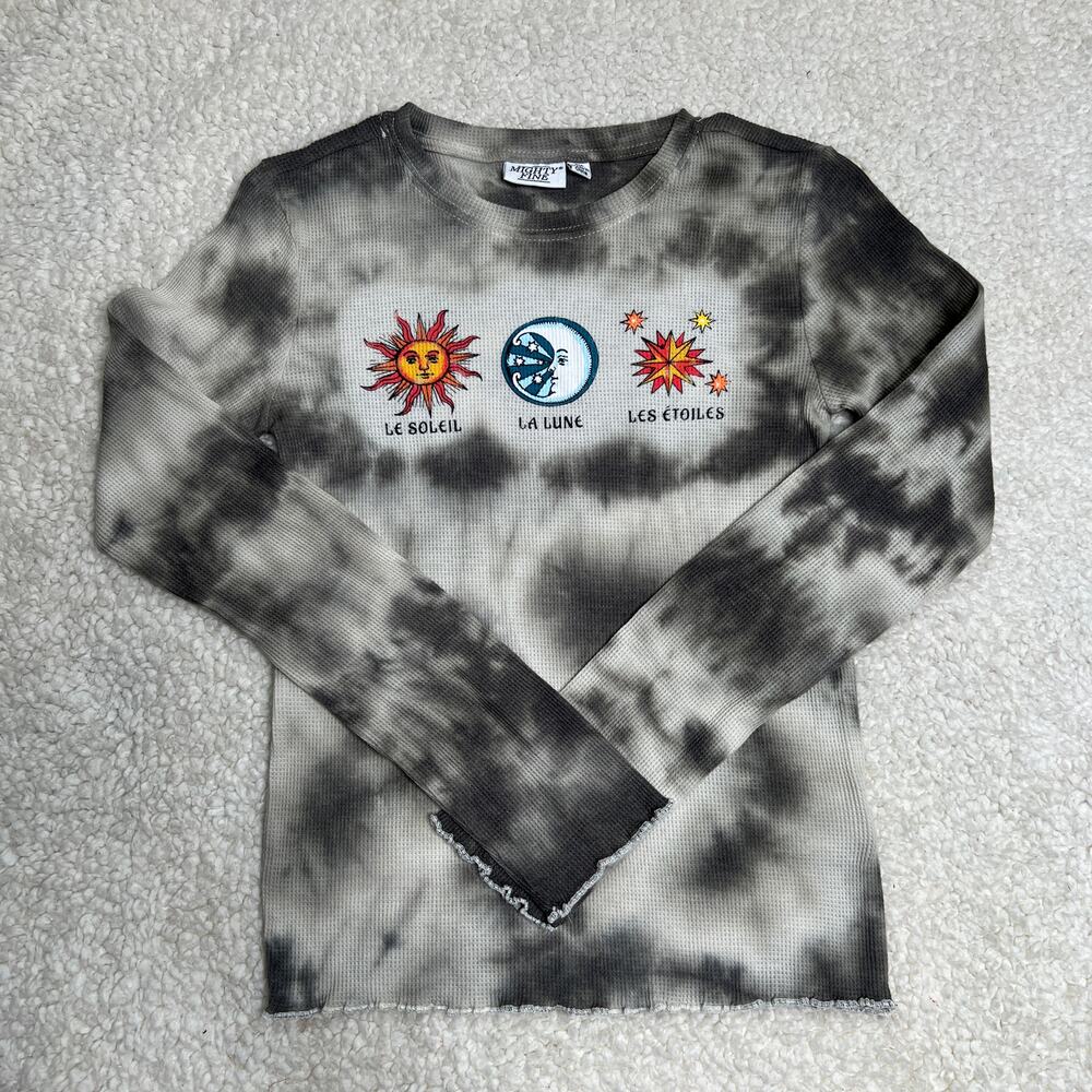 Mighty Fine Tie Dye Sun Moon  Long Sleeve Small